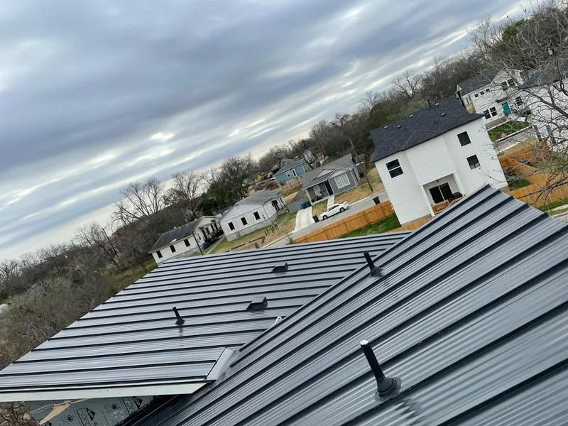 Standing seam metal roof panels with vents for Skylight Repair in Speedway